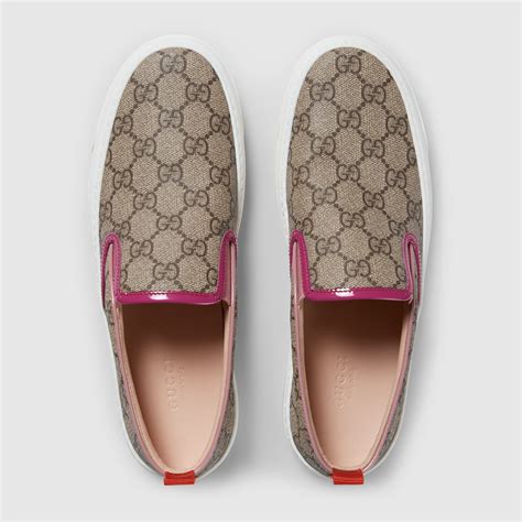 gucci supreme slip on|gucci embossed slip on shoes.